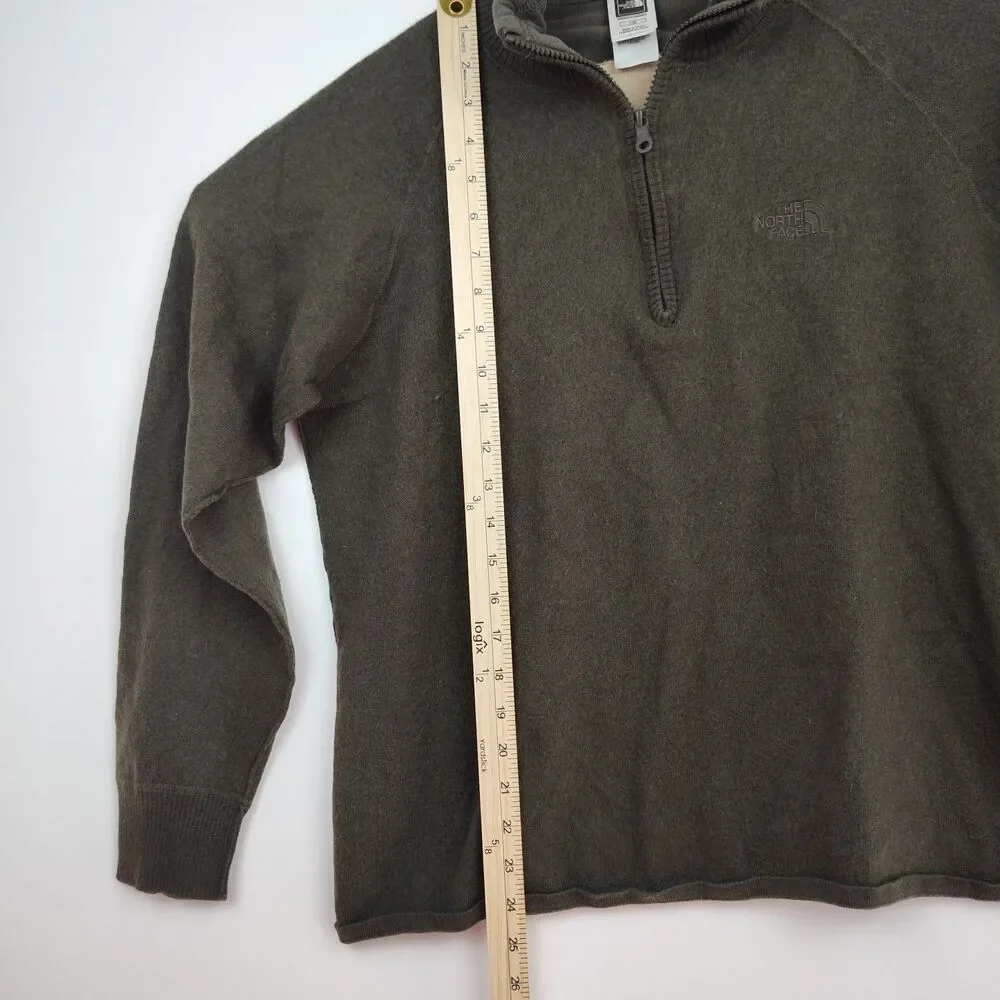 The North Face men's pullover‎ sweatshirt, L, 1/4 zip, long sleeves, olive green